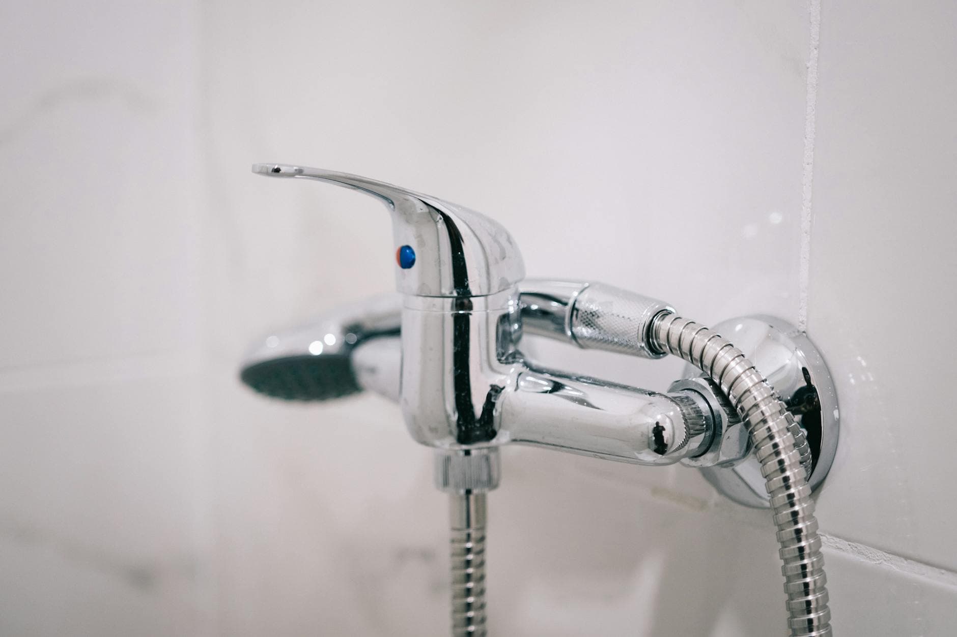 Residential bathroom plumbing fixtures